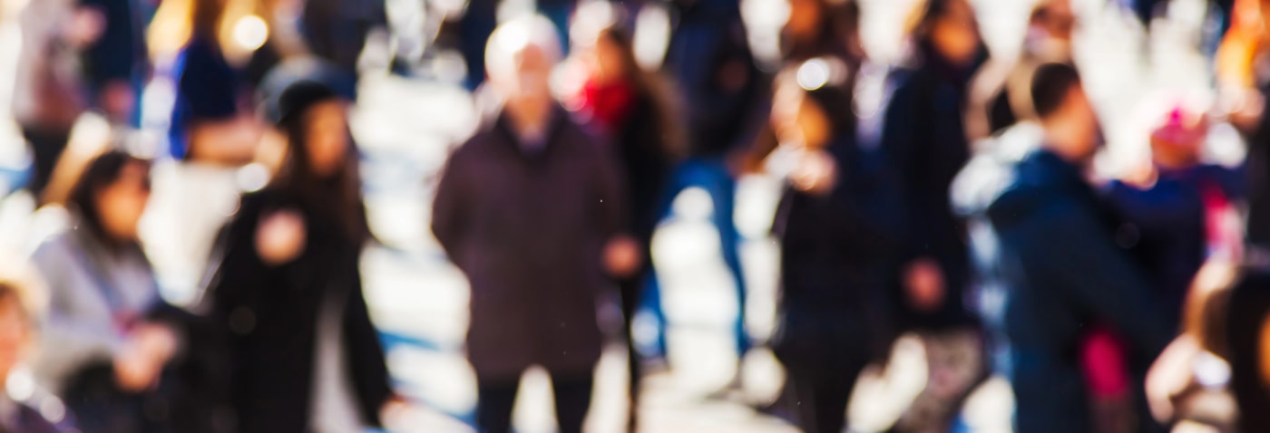 crowd walking Las Vegas