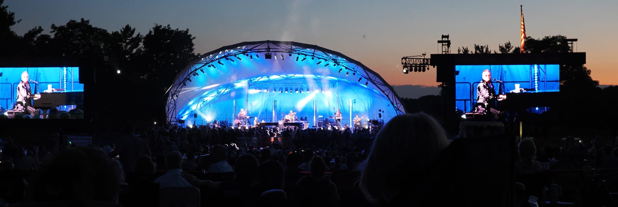 outdoor concert venue at sunset Las Vegas